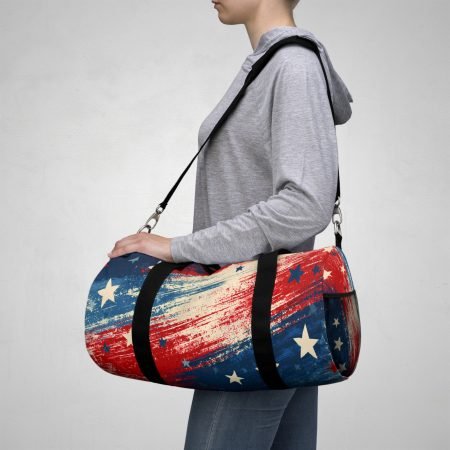 American Flag Rustic Stars & Stripes Duffel Bag — Patriotic Travel & Gym Bag for 4th of July