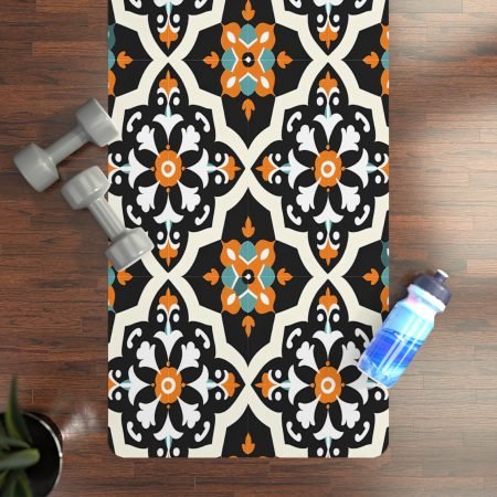 Stylish Rubber Yoga Mat with Patterned Design