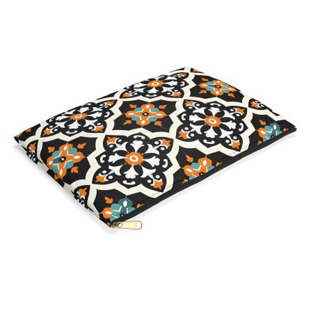 Ornate Floral Accessory Pouch - Perfect for Travel & Organization
