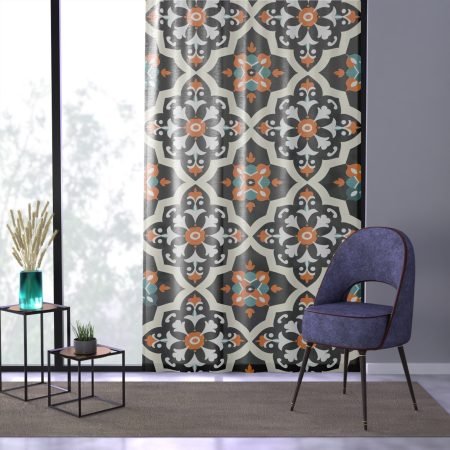 Moroccan Pattern Window Curtain - Elegant Home Decor