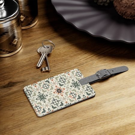 Stylish Saffiano Polyester Luggage Tag with Elegant Floral Design