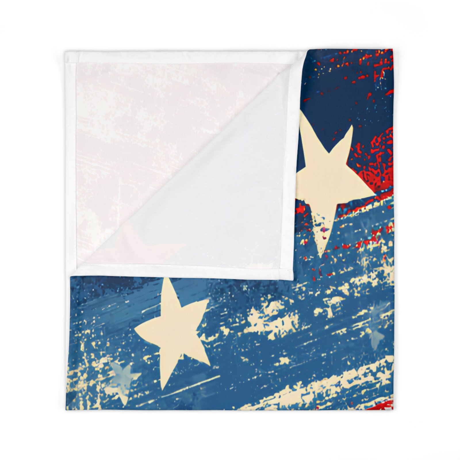 Patriotic Stars Baby Swaddle Blanket — Red White Blue Newborn Wrap - Image 3