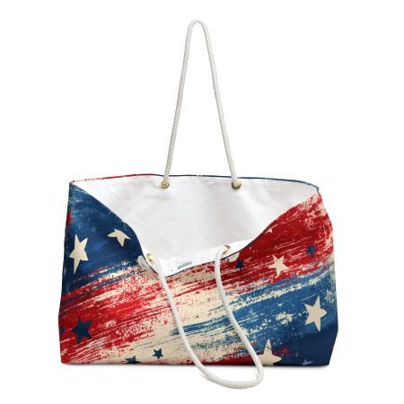 Patriotic Stars Weekender Bag — Red White & Blue Travel Tote