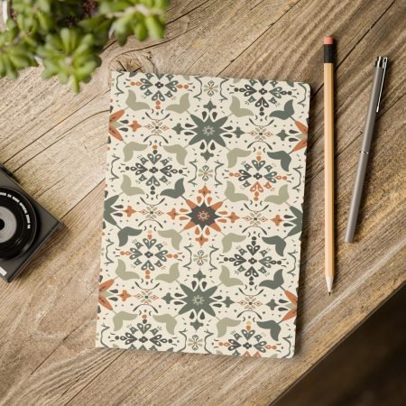 Boho Floral Softcover Journal with Inside Prints - Eco-Friendly Daily Notebook for Inspiration & Creativity