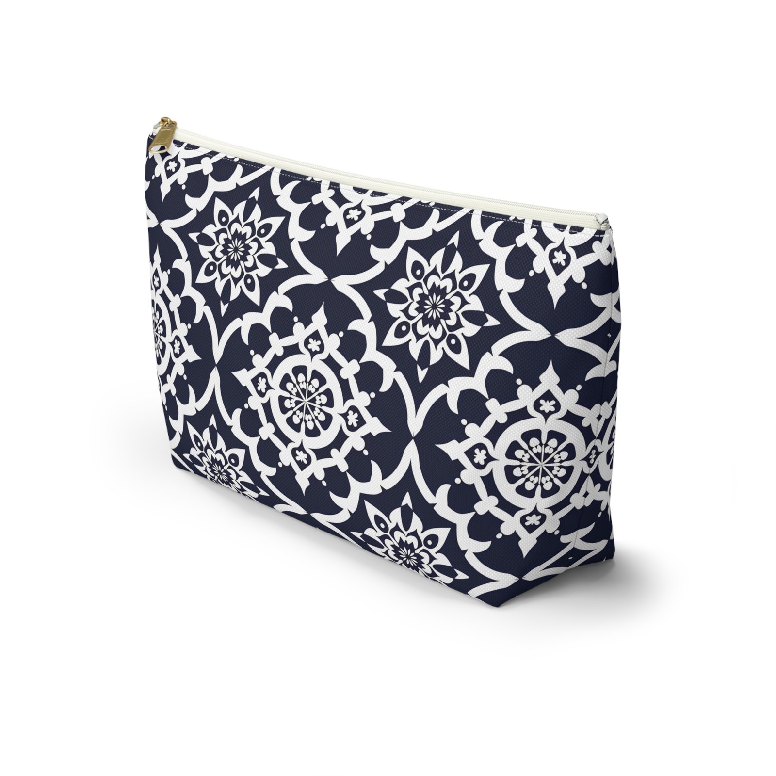 Navy Moroccan Tile Accessory Pouch