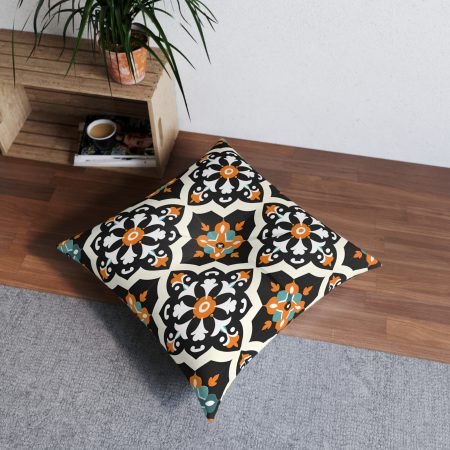 Bohemian Tufted Floor Pillow - Decorative Cushion for Cozy Spaces