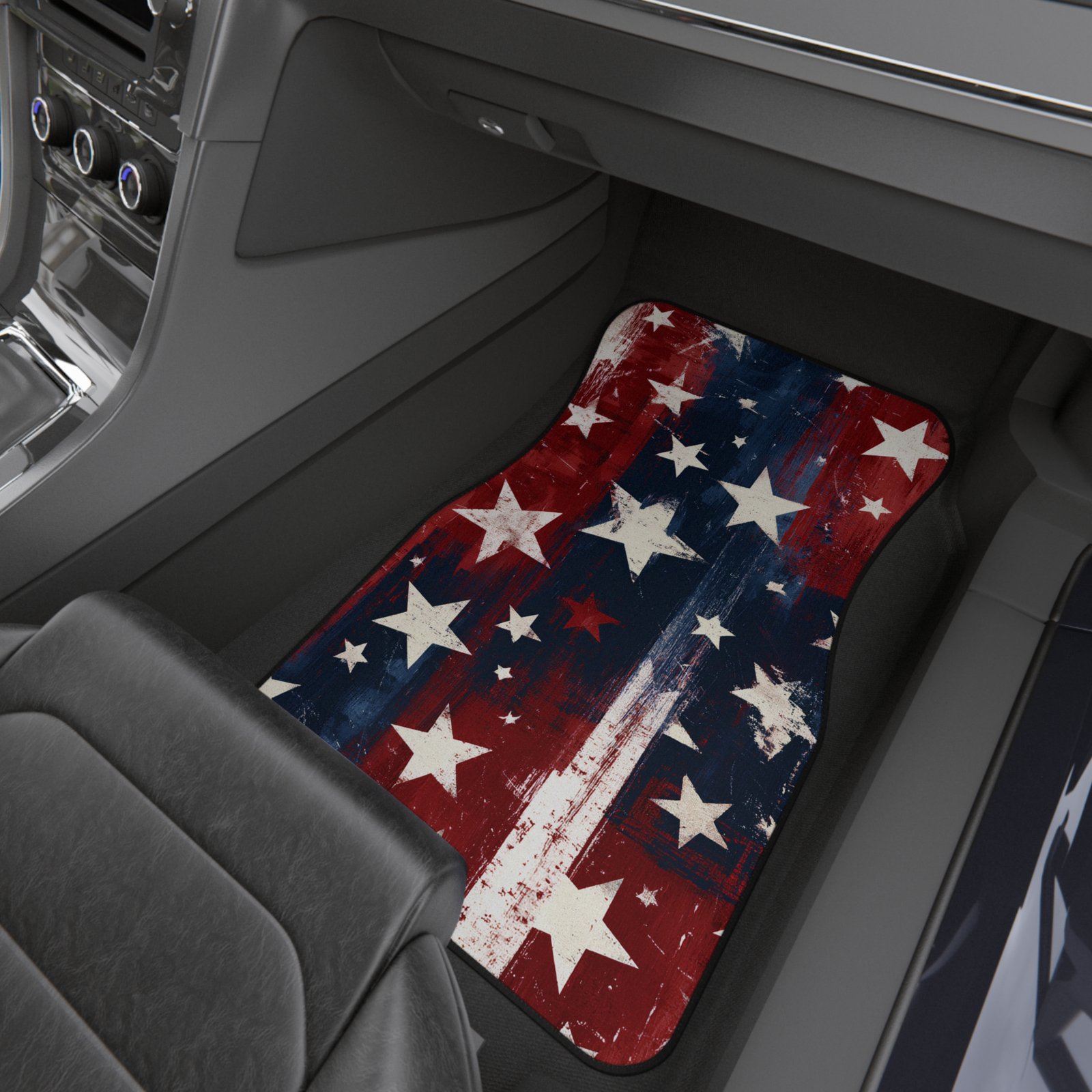 Patriotic Stars & Stripes Car Mats (Set of 4) - Image 2