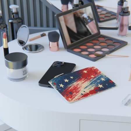 Patriotic Stars Mini Clutch — Vintage American Flag Zip Pouch for 4th of July