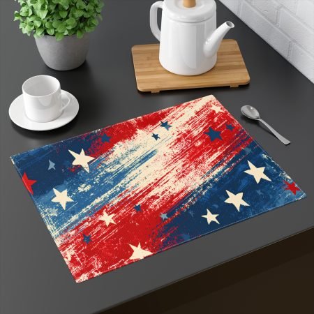 Patriotic Stars Placemat — Red White & Blue Table Decor for 4th of July