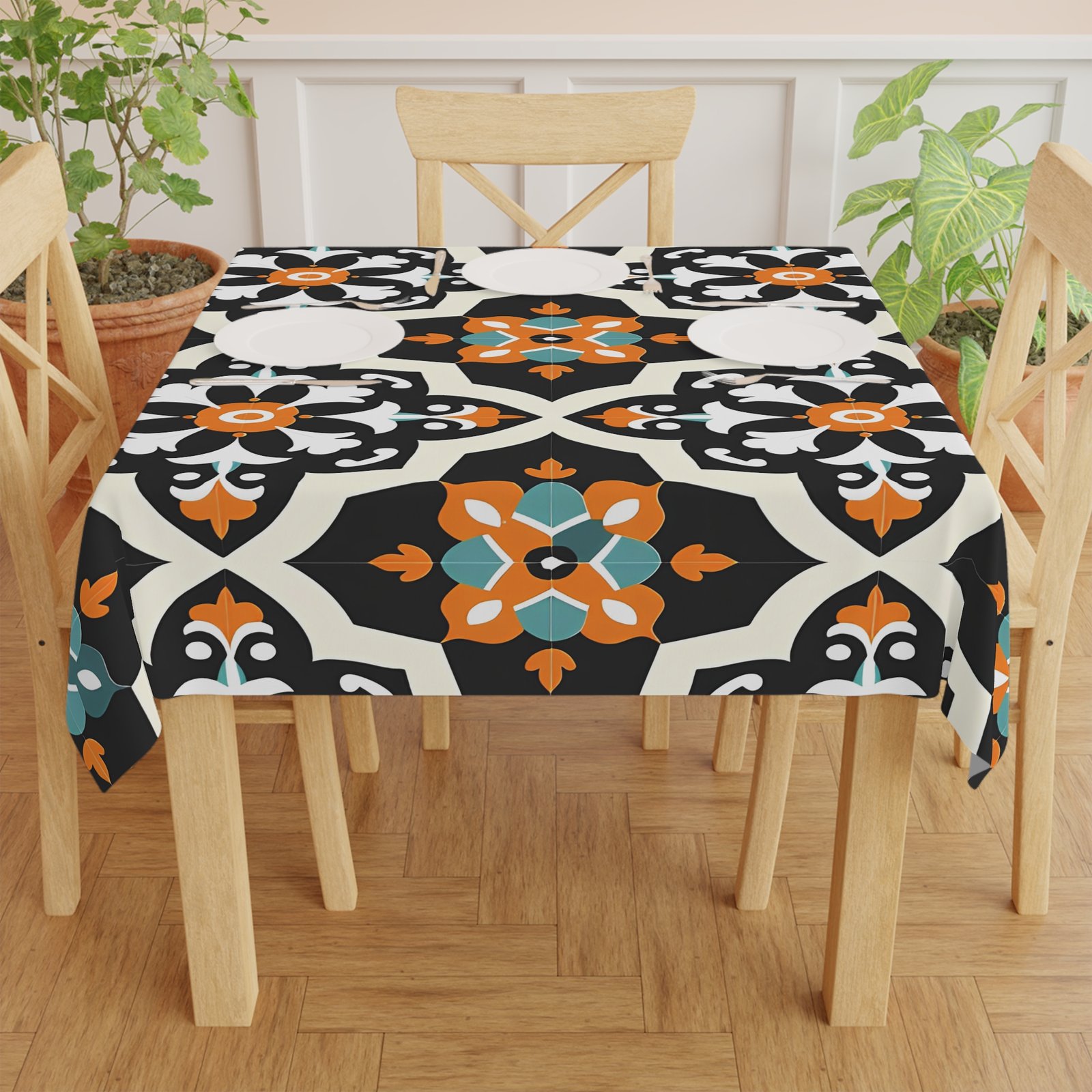 Ornate Floral Tablecloth for Elegant Dining - Image 2
