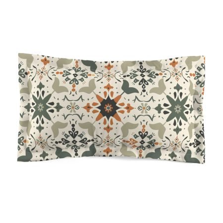 Decorative Microfiber Pillow Sham - Boho Floral Design