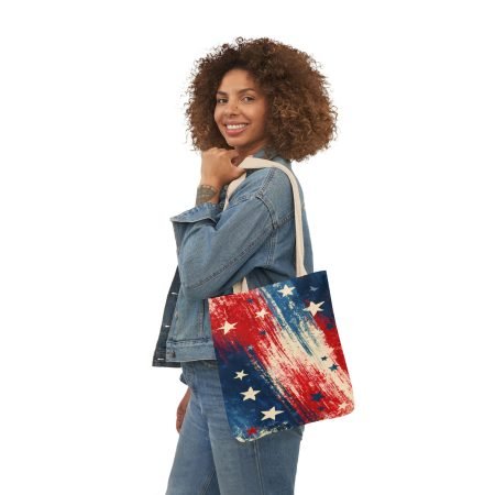 American Flag Grunge Canvas Tote Bag