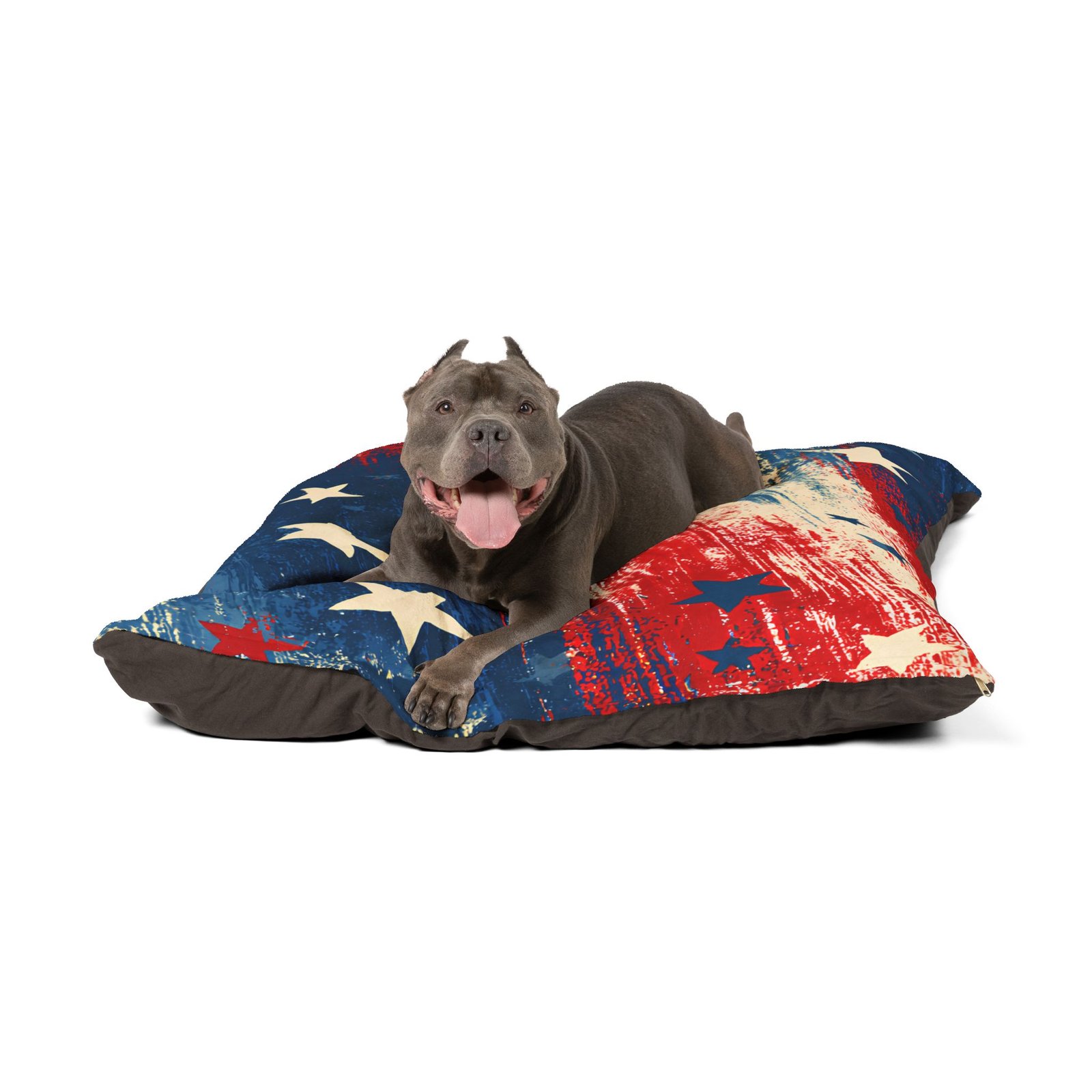 Patriotic Stars Pet Bed — Red White & Blue Comfort Mat