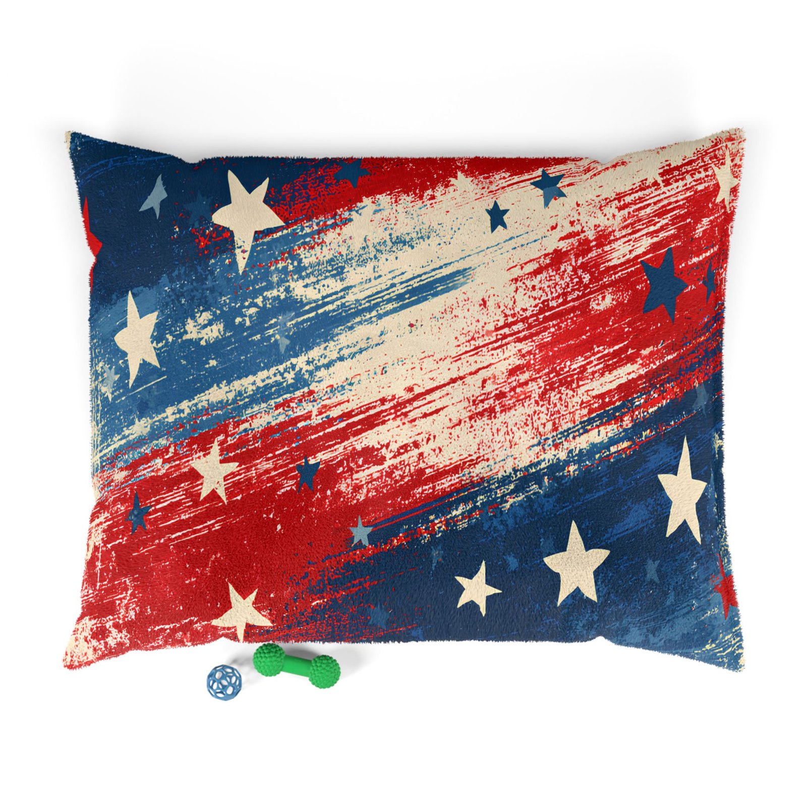 Patriotic Stars Pet Bed — Red White & Blue Comfort Mat - Image 2