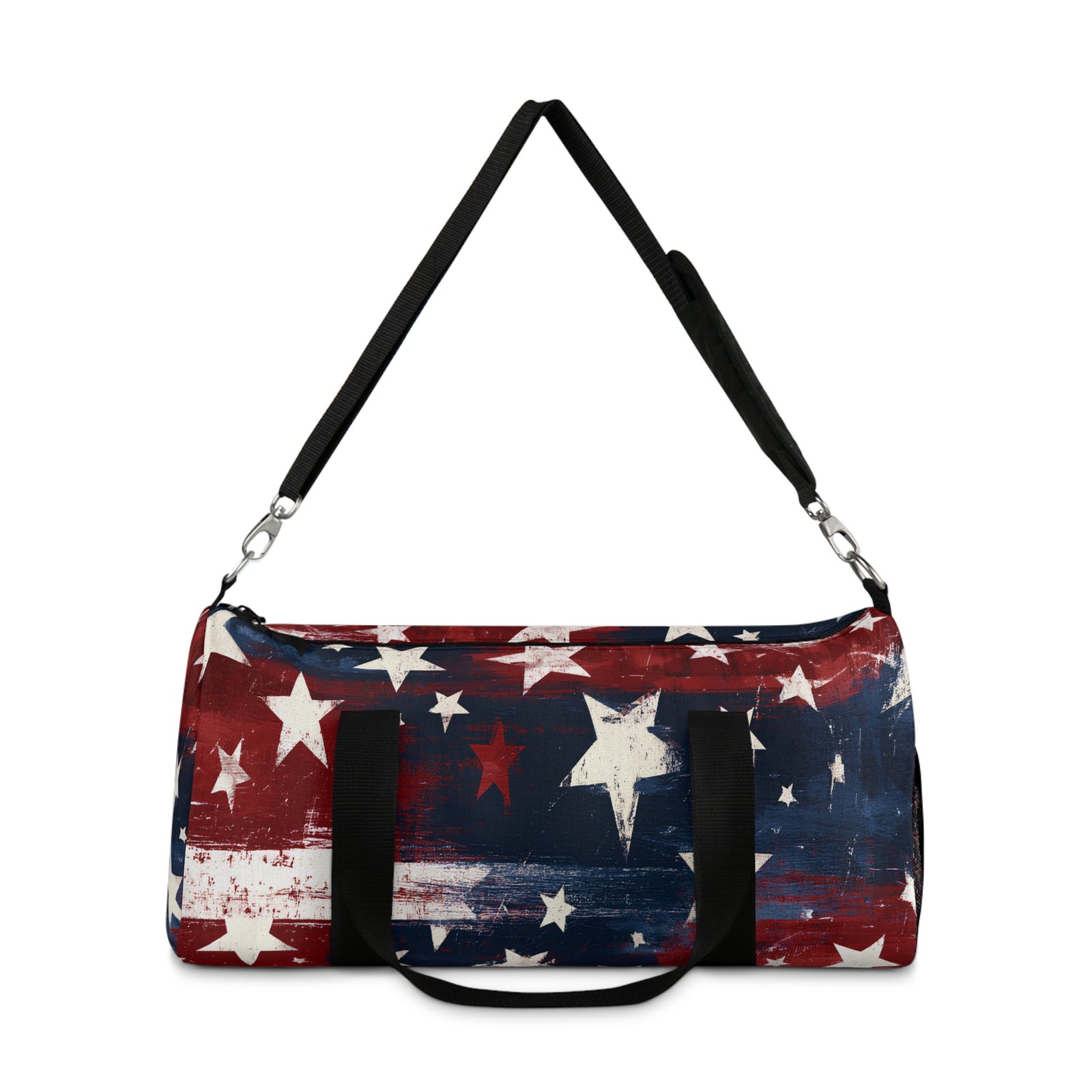 American Flag Stars Duffel Bag – Patriotic Travel & Gym Bag - Image 3