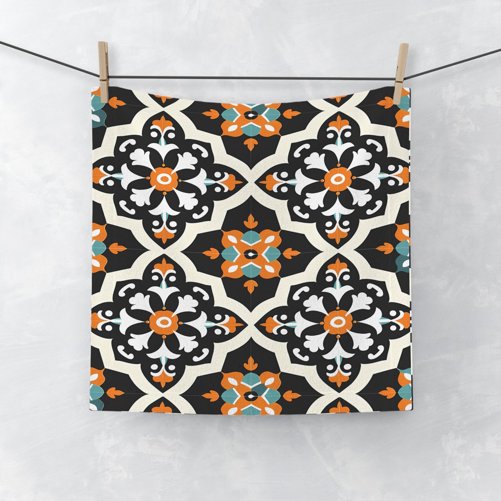 Bohemian Floral Face Towel - Stylish Bathroom Décor - Image 2