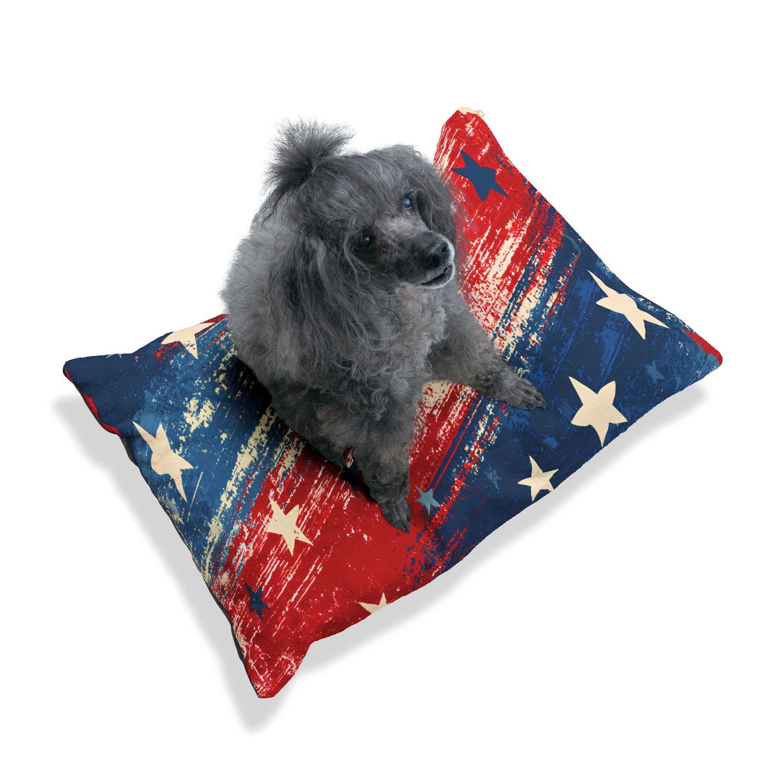 Patriotic Stars Pet Bed — Red White & Blue Comfort Mat - Image 3