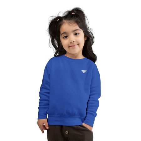 Toddler Sweatshirt - Minimal Triangle Logo Kids Pullover (Blue)