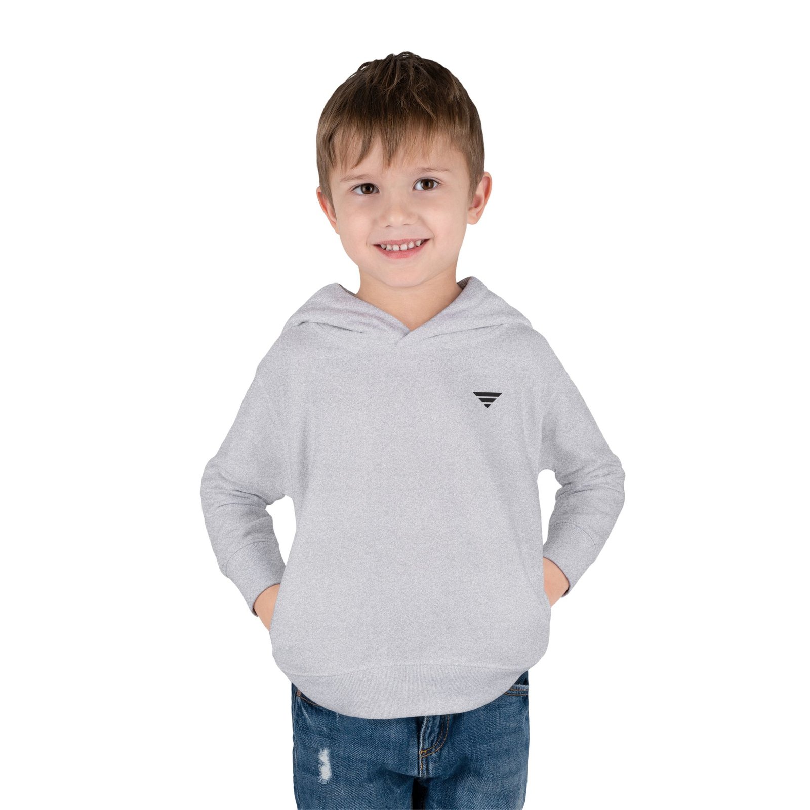 Toddler Hoodie – Minimal Triangle Chest Logo Pullover