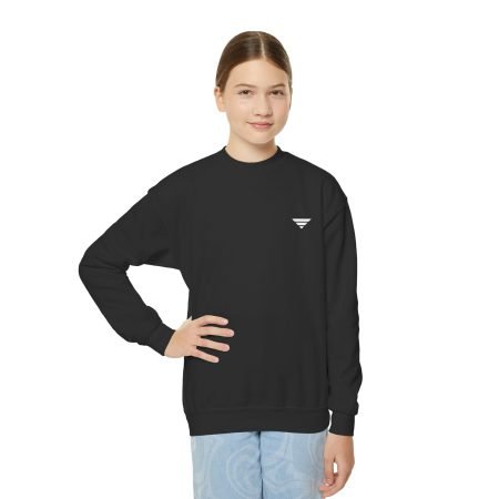 Youth Crewneck Sweatshirt — Minimal Teen Logo Pullover