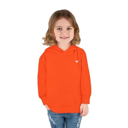 Toddler Hoodie — Bright Orange Pullover Fleece for Kids